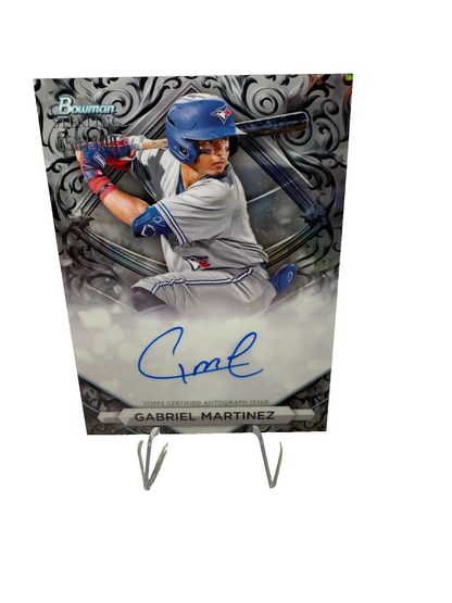 Gabriel Martinez 2023 Bowman Sterling Prospect Silver Refractor Auto /100 #PA-GM