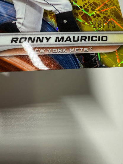 Ronny Mauricio 2024 Bowman's Best Yellow Lazer Refractor RC #41 Mets