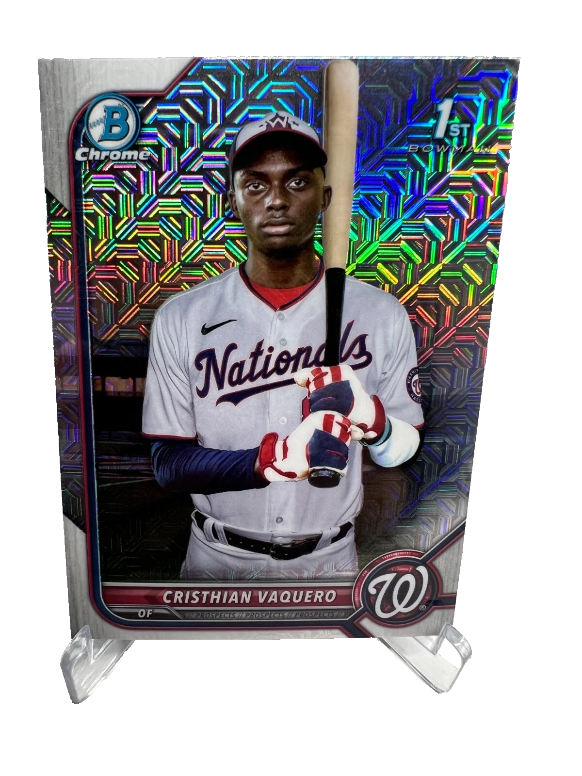Cristhian Vaquero 2022 Bowman Chrome 1st Mega Mojo Refractor #BCP-157 Nationals
