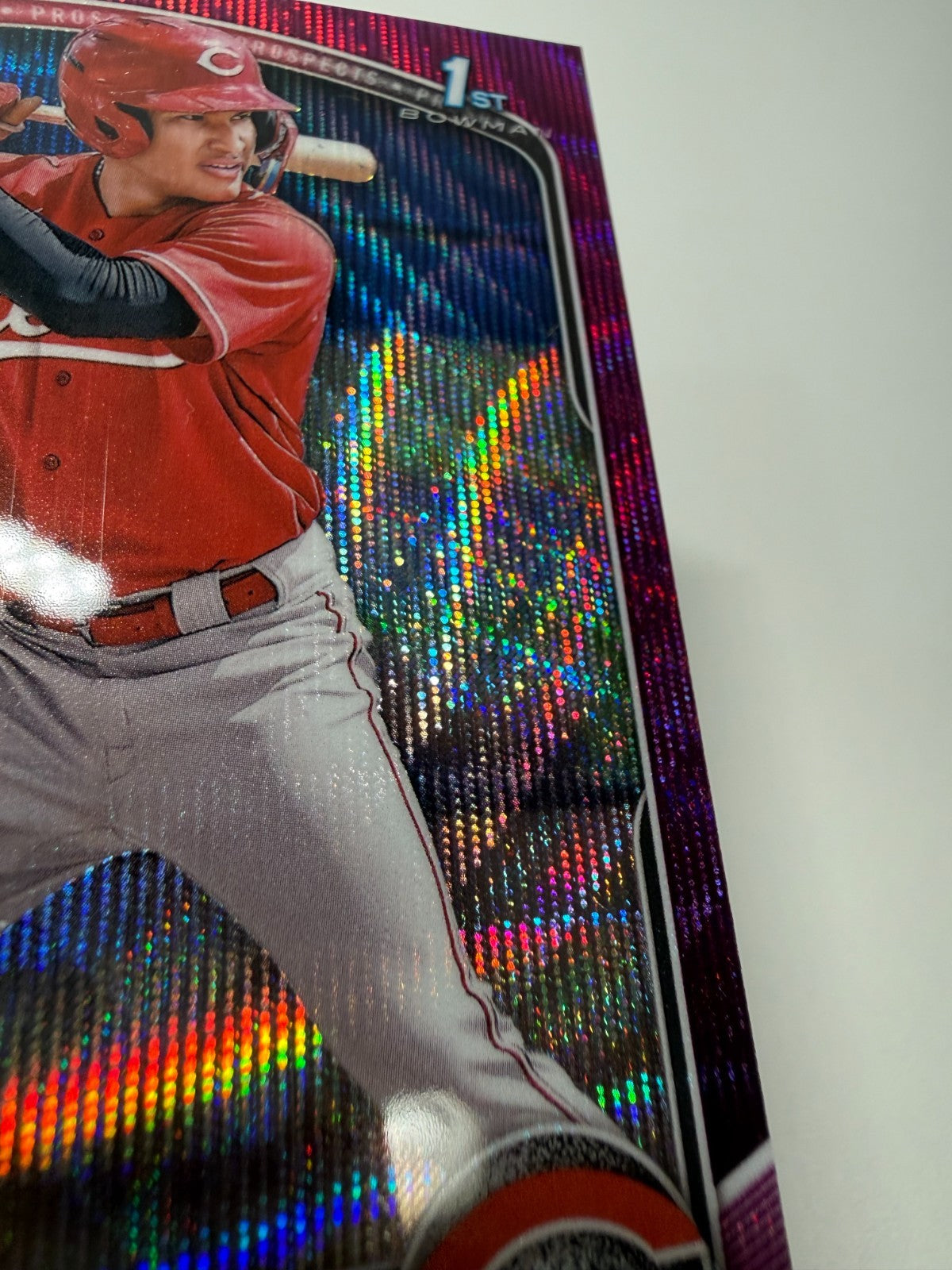 Esmith Pineda 2025 Bowman Chrome 1st Fuchsia Wave Refractor /199 #BCP-37 Reds