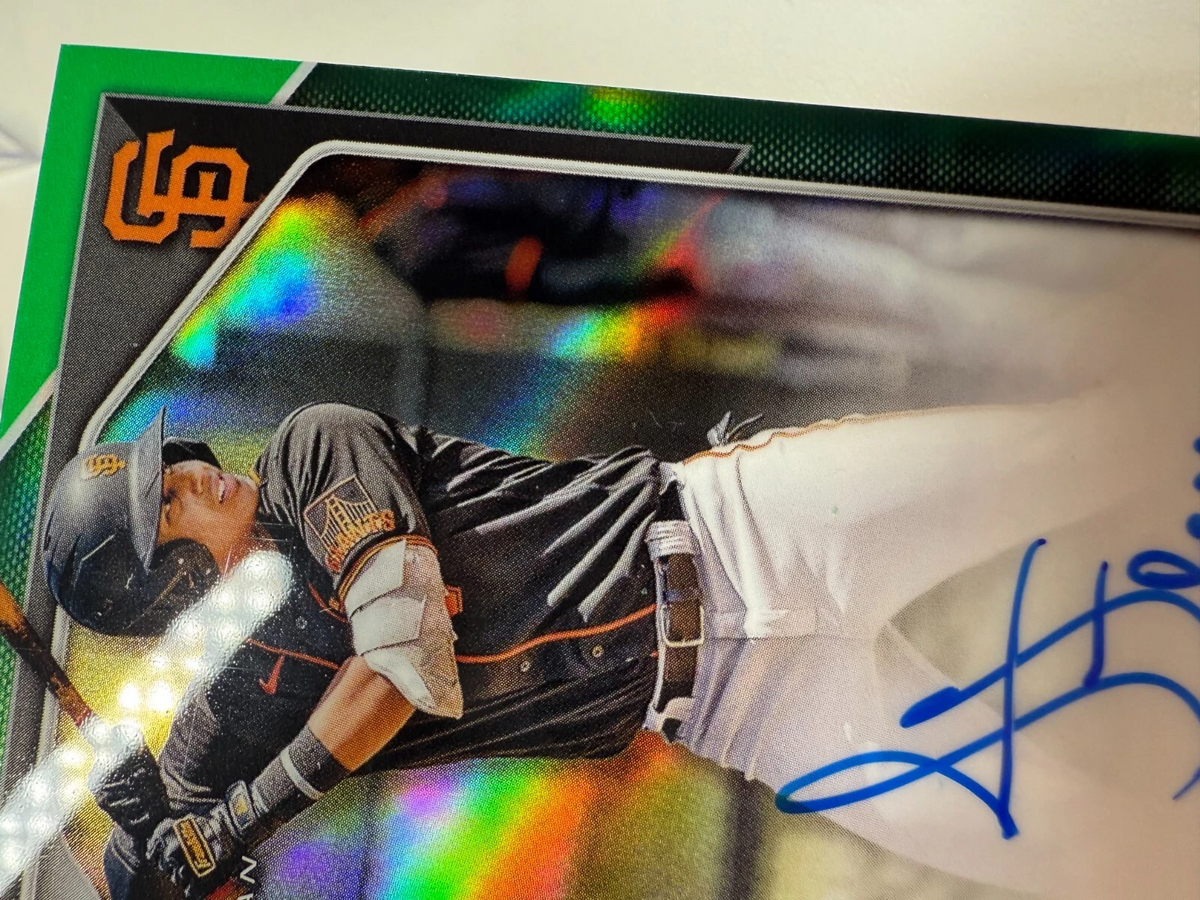 Javier Francisco 2024 Bowman Chrome 1st Green Refractor Auto /99 #CPA-JFA Giants