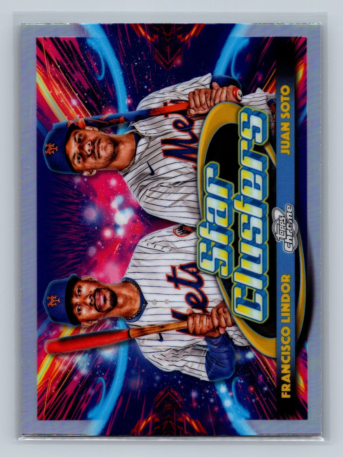 Francisco Lindor Juan Soto 2025 Topps Cosmic Chrome Dual Star Clusters #DSC-3