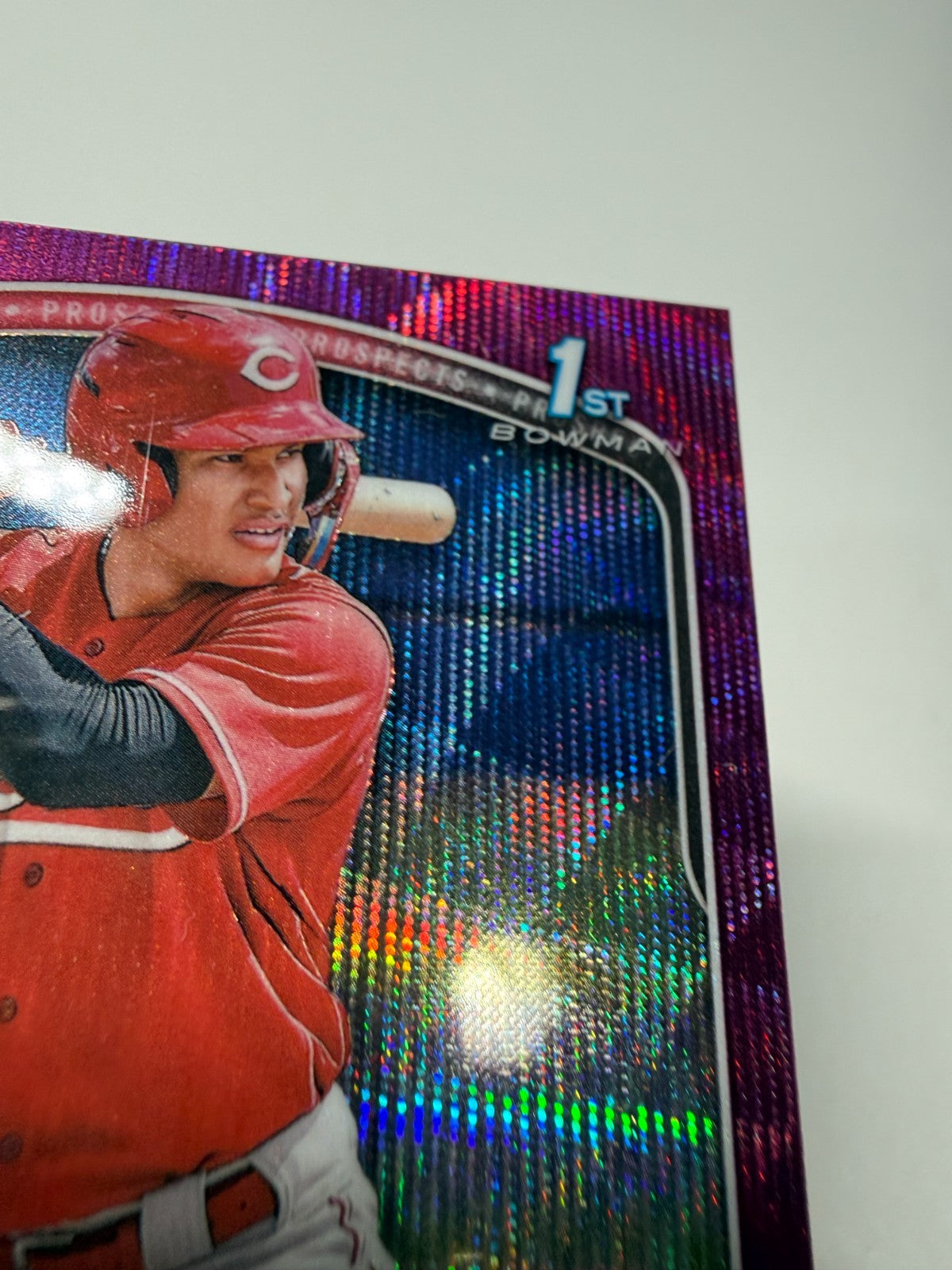 Esmith Pineda 2025 Bowman Chrome 1st Fuchsia Wave Refractor /199 #BCP-37 Reds