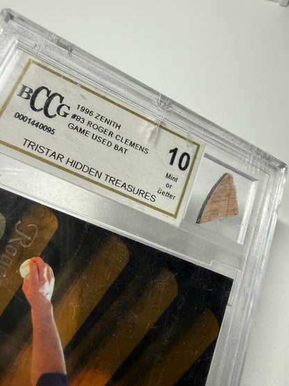 Roger Clemens 1996 Pinnacle Zenith Tristar Hidden Treasures #83 BCCG 10 *READ*