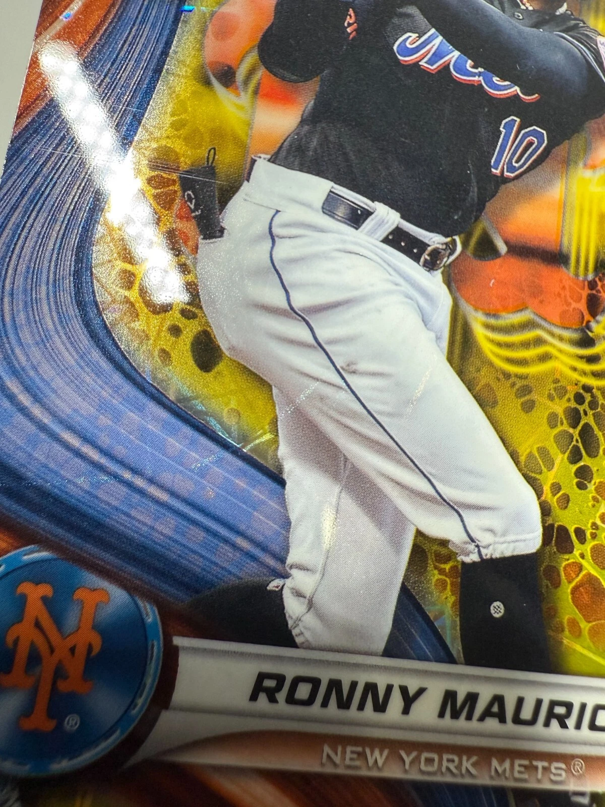 Ronny Mauricio 2024 Bowman's Best Yellow Lazer Refractor RC #41 Mets