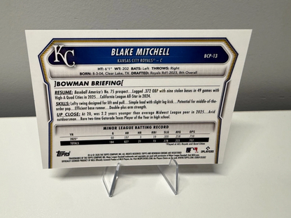 Blake Mitchell 2026 Bowman Chrome Prospect Rose Gold Refractor /15 #BCP-13