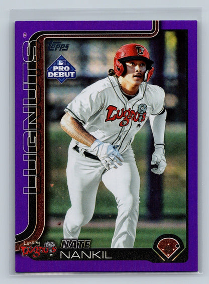 Nate Nankil 2025 Topps Pro Debut Purple Foil /299 #PD-143 Lugnuts