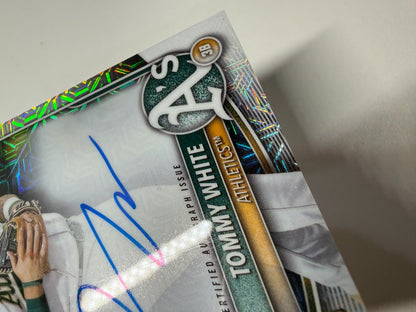 Tommy White 2025 Bowman Chrome 1st Mojo Refractor Auto /150 #CPA-TWH Athletics