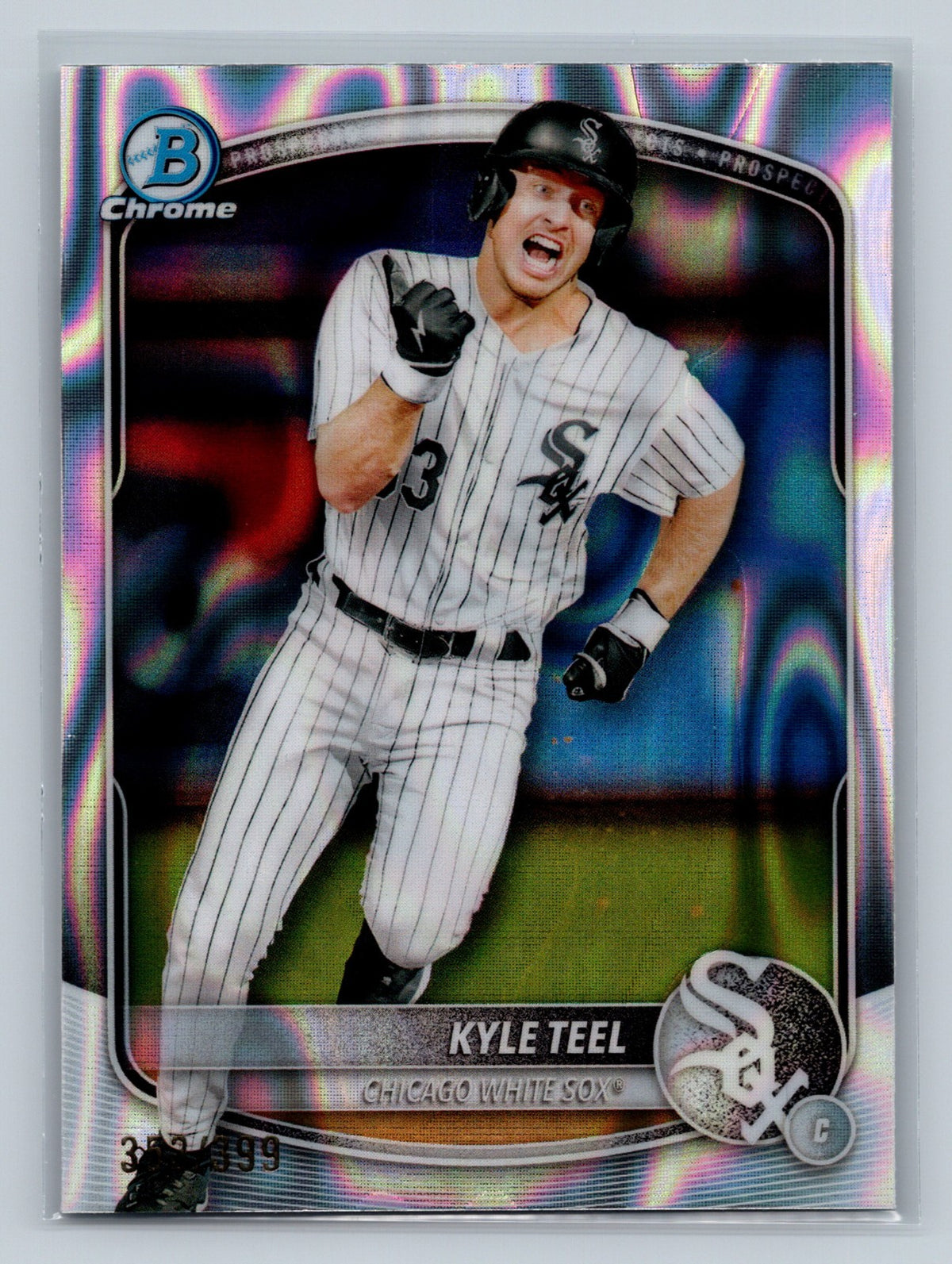 Kyle Teel 2025 Bowman Chrome Prospects Lava Refractor /399 #BCP-118 White Sox