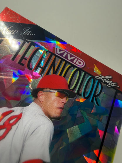 Chase Davis 2023 Leaf Vivid Technicolor Red Crystal Auto /8 #T-CD1 Cardinals