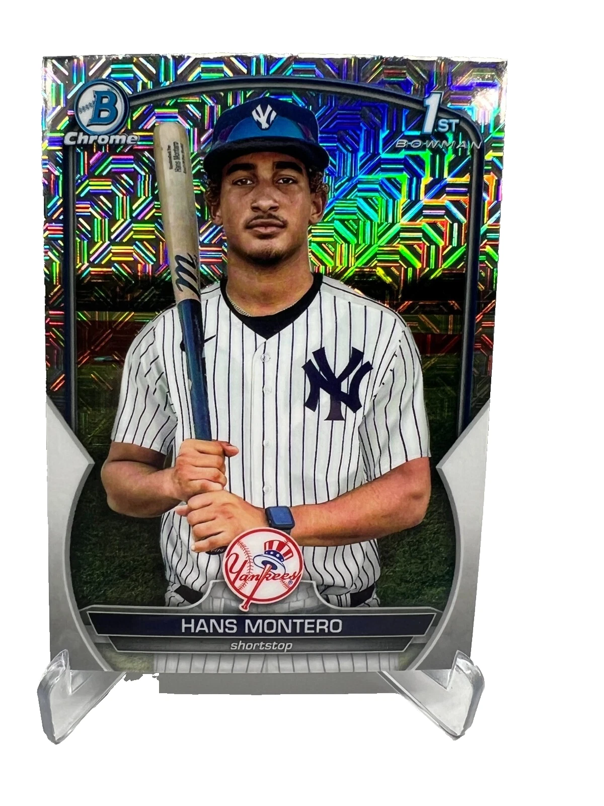 Hans Montero 2023 Bowman Chrome 1st Mojo Refractor #BCP-173 Yankees