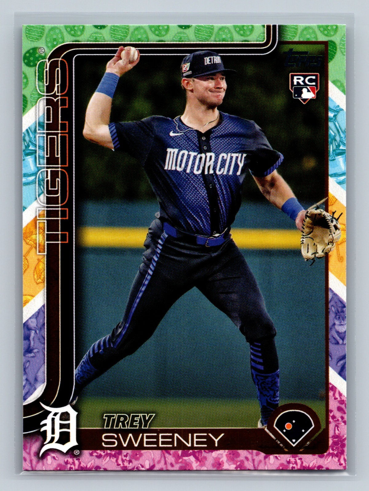 Trey Sweeney 2025 Topps Series 1 Holiday Easter Egg RC #67 Tigers