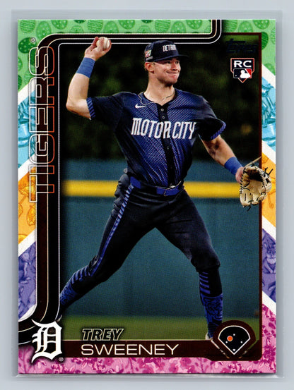 Trey Sweeney 2025 Topps Series 1 Holiday Easter Egg RC #67 Tigers