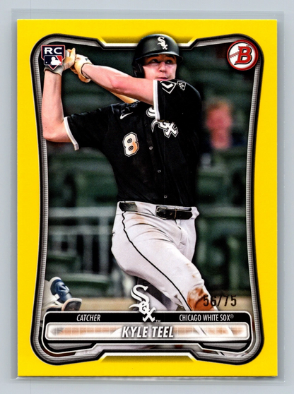 Kyle Teel 2026 Bowman Prospect Paper Yellow RC /75 #19 White Sox