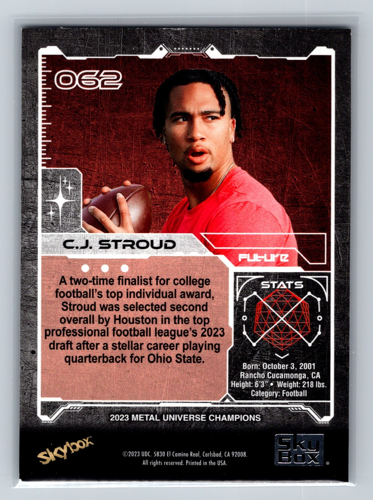 C.J. Stroud 2023 SkyBox Metal Universe Champions #062 Texans