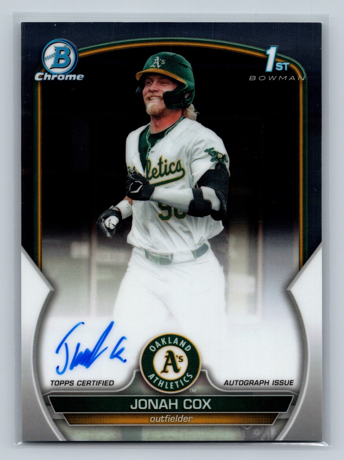 Jonah Cox 2023 Bowman Draft Chrome 1st Auto #CDA-JCO Giants