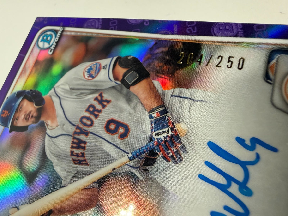 Joe Genord 2020 Bowman Chrome 1st Purple Refractor Auto /250 #CPA-JG Mets