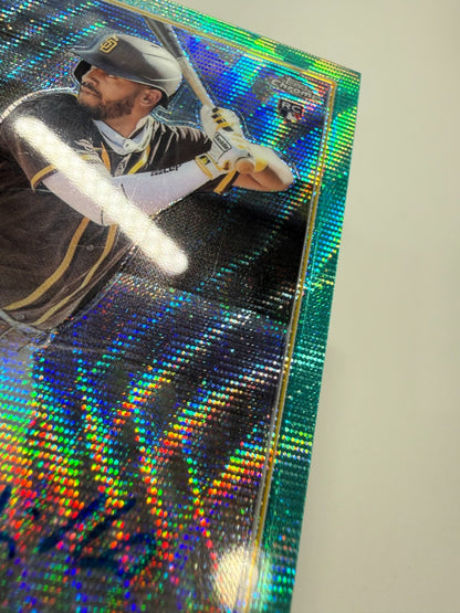 Ivan Castillo 2022 Topps Chrome Aqua Wave Refractor Auto RC /199 #RA-IC Padres