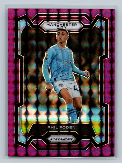 Phil Foden 2023-24 Panini Prizm Premier League Purple Mosaic Prizm /140 #2