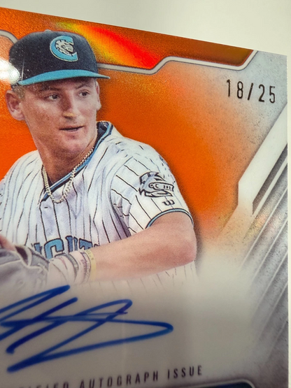 Colson Montgomery 2025 Topps Chrome Pro Debut Jumbo Orange Relic Auto /25
