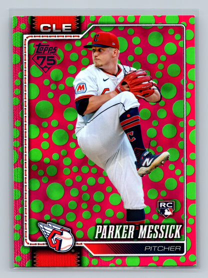 Parker Messick 2026 Topps Series 1 Green & Pink Polka Dot Variant RC #67