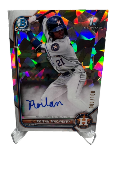 Roilan Machandy 2022 Bowman Chrome 1st Atomic Refractor Auto /100 #CPA-RM Astros