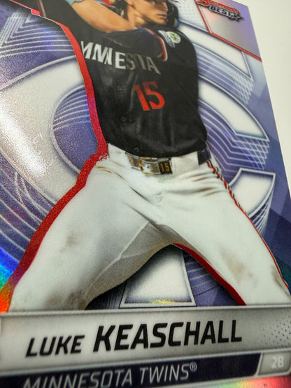 Luke Keaschall 2025 Bowman's Best Refractor RC #70 Twins