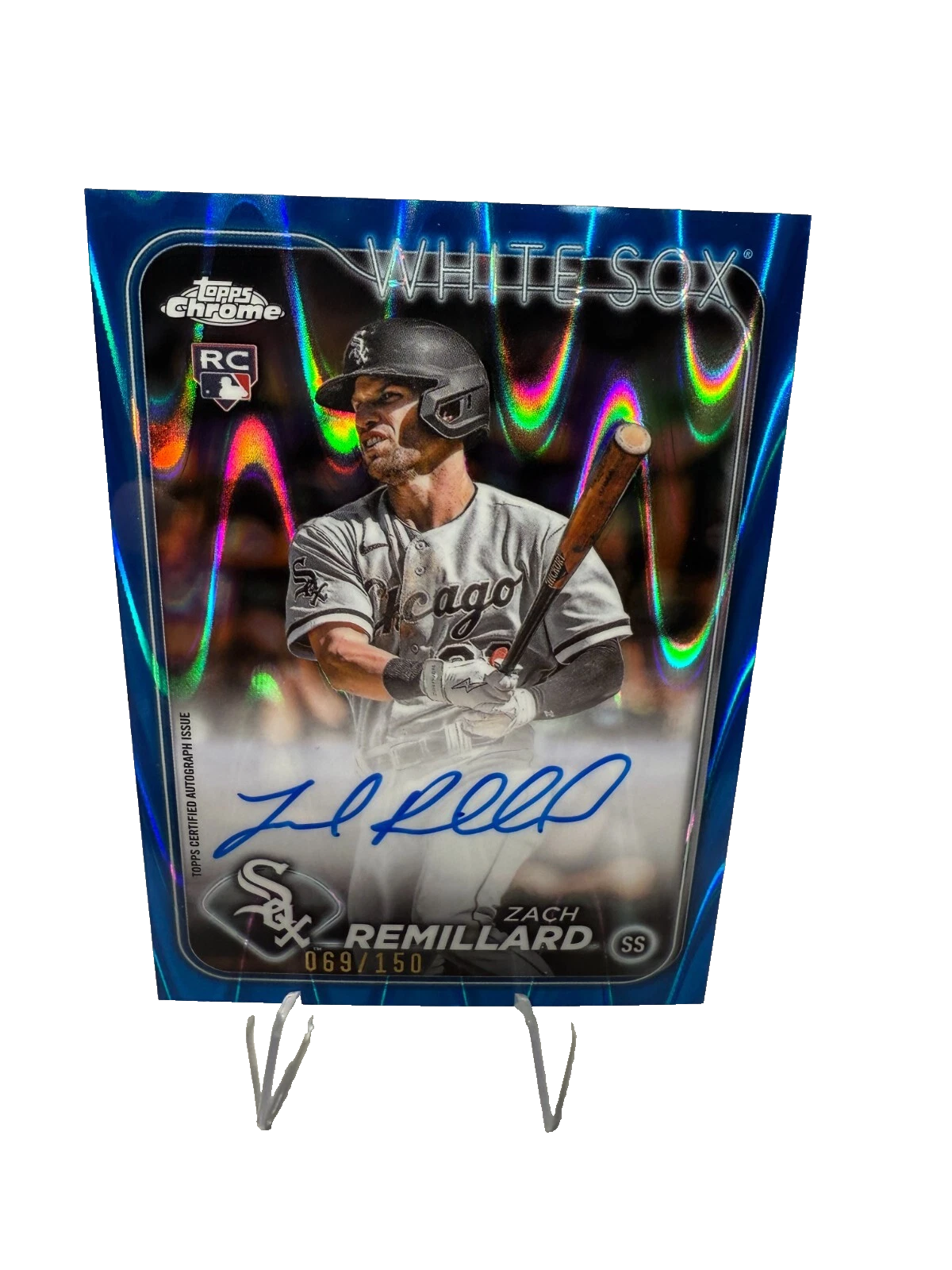Zach Remillard 2024 Topps Chrome Blue RayWave Refractor Auto RC /150 #RA-ZR