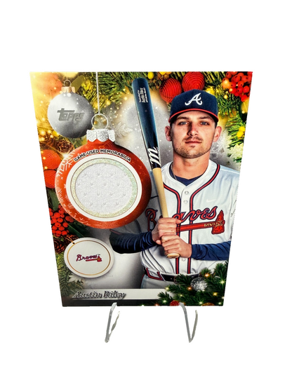 Austin Riley 2025 Topps Holiday Player Relic #PR-AR Braves