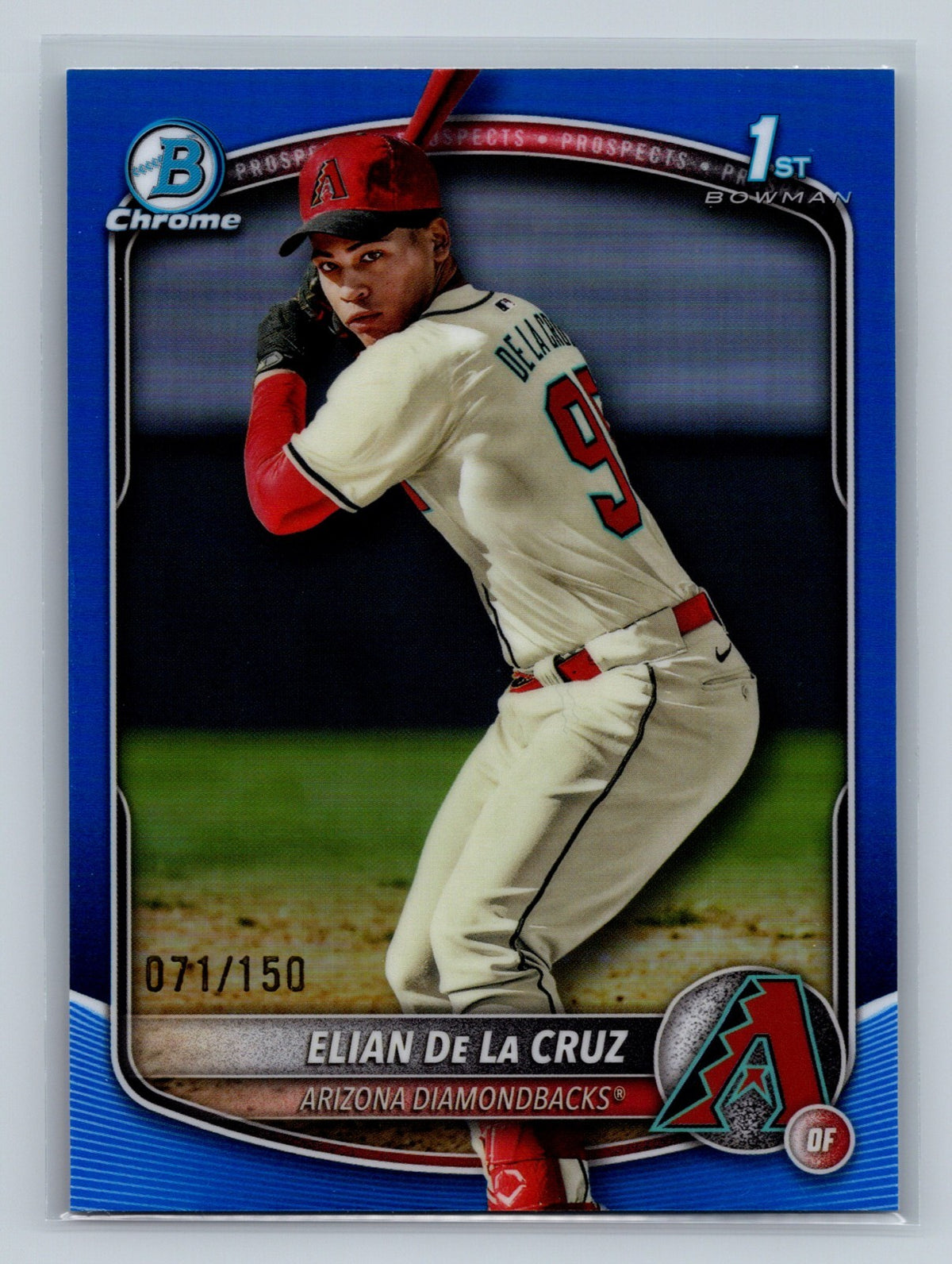 Elian De La Cruz 2025 Bowman Chrome 1st Blue Refractor /150 #BCP-249