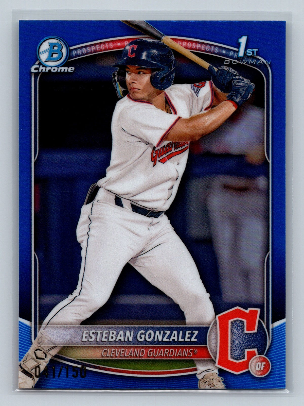 Esteban Gonzalez 2025 Bowman Chrome 1st Blue Refractor /150 #BCP-70 Guardians