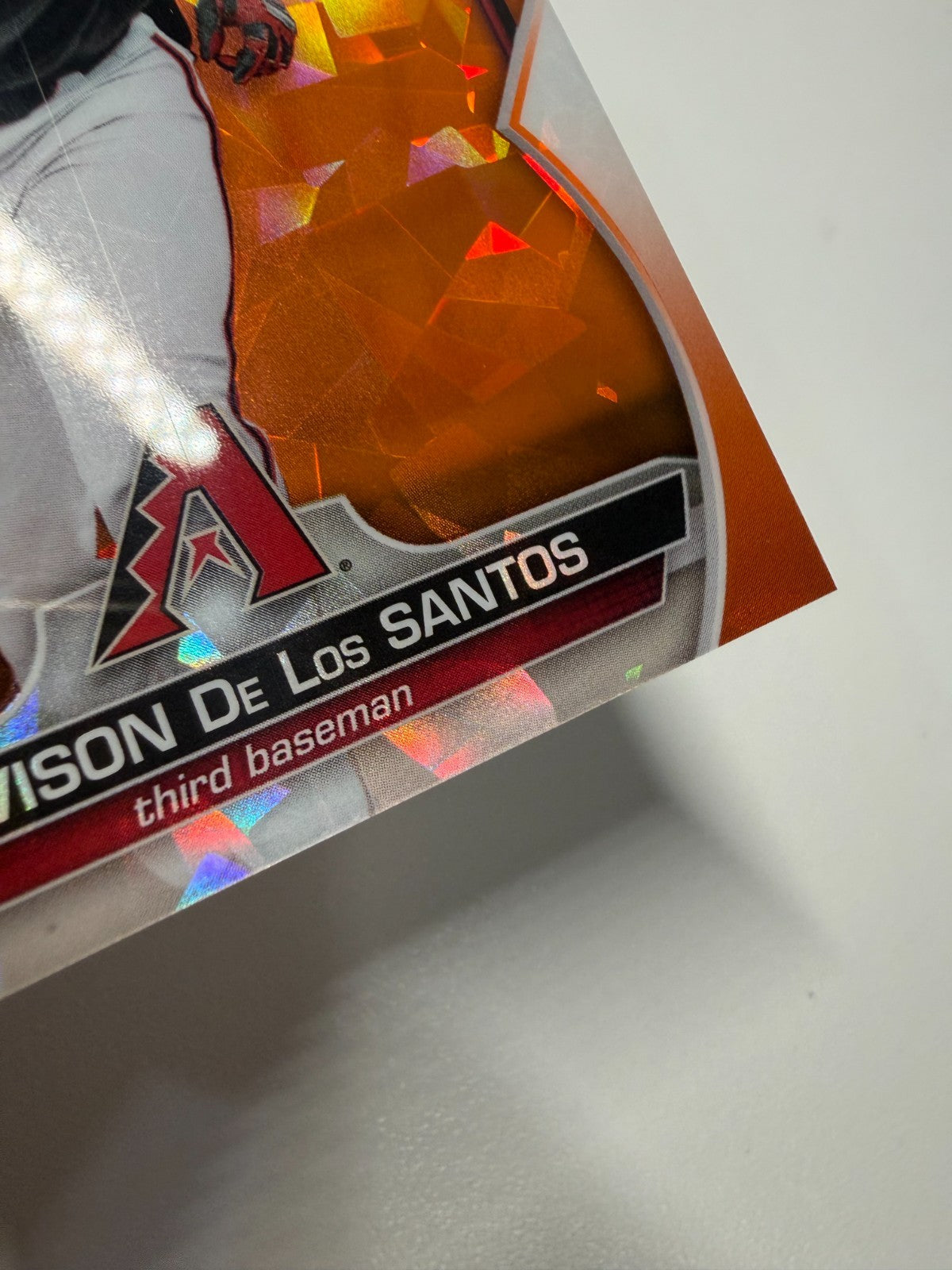 Deyvison De Los Santos 2023 Bowman Chrome 1st Sapphire Orange Refractor /50