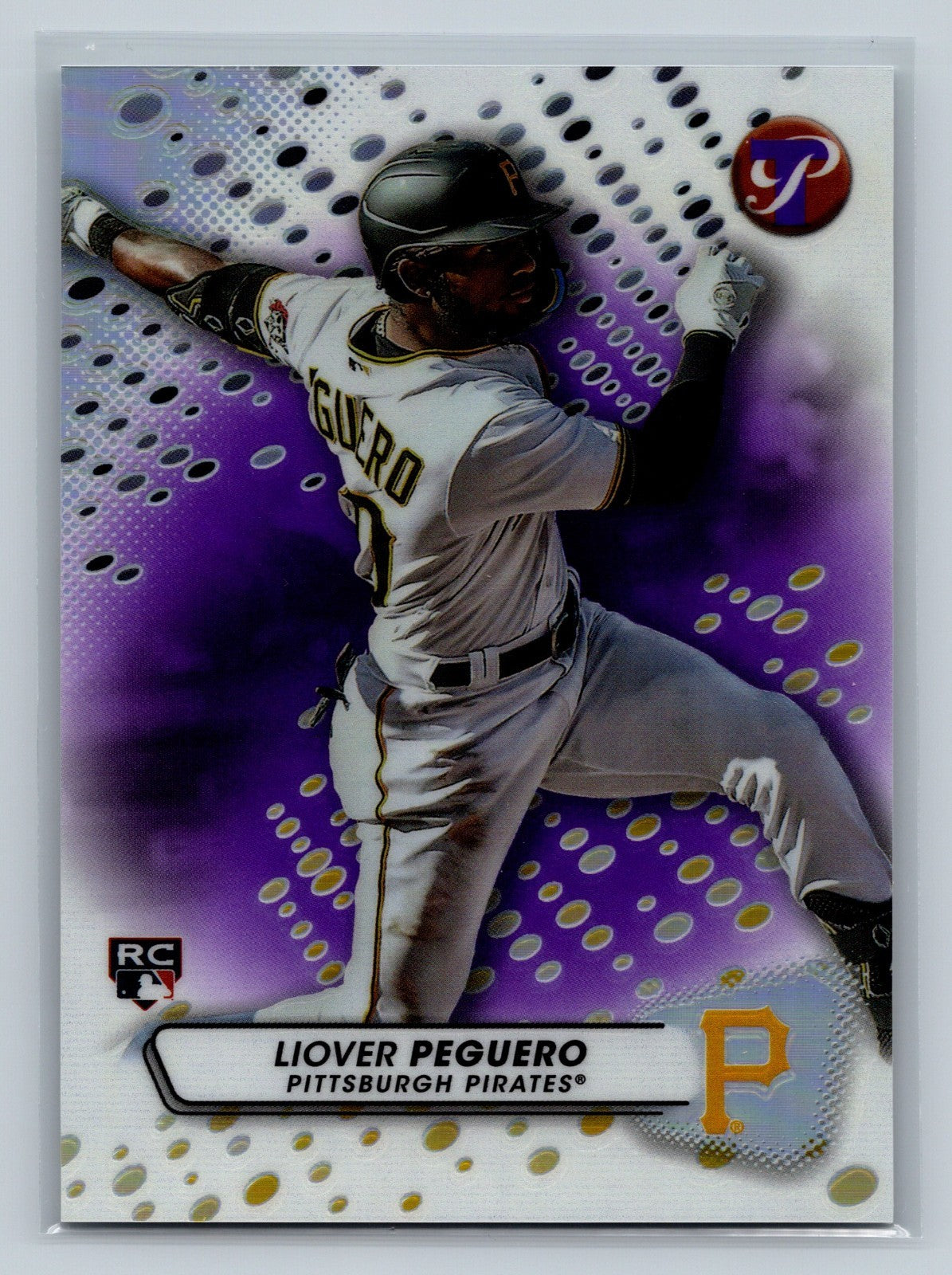 Liover Peguero 2023 Topps Pristine Purple Refractor RC /99 #89 Pirates