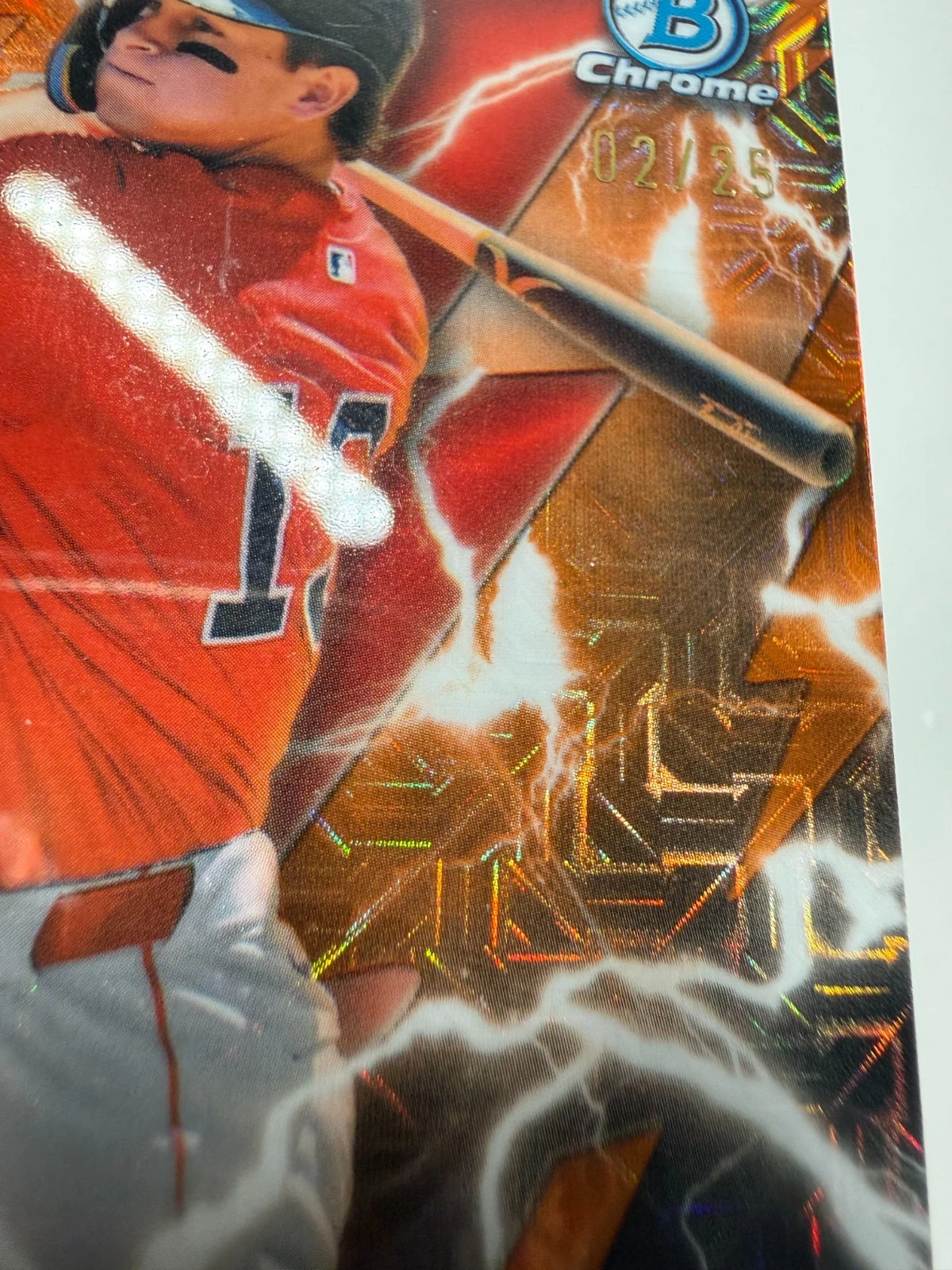 Roman Anthony 2026 Bowman Chrome Electric Sluggers Orange Mojo Refractor RC /25