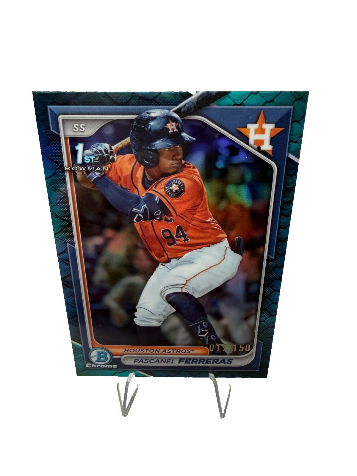 Pascanel Ferreras 2024 Bowman Chrome 1st Blue Reptilian Refractor /150 #BCP-240