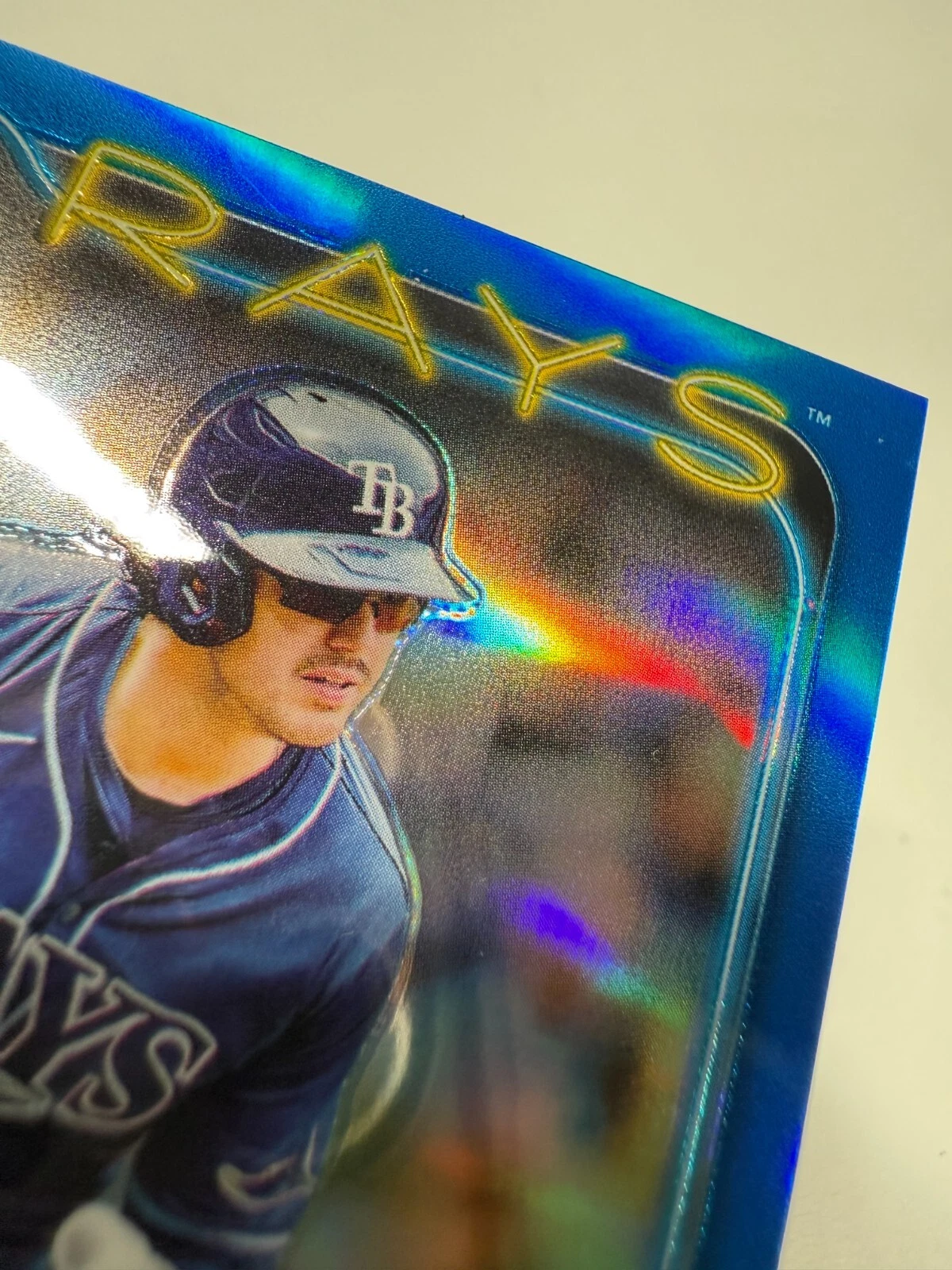 Austin Shenton 2024 Topps Chrome Update Blue Refractor Auto RC /150 #AC-ASH Rays