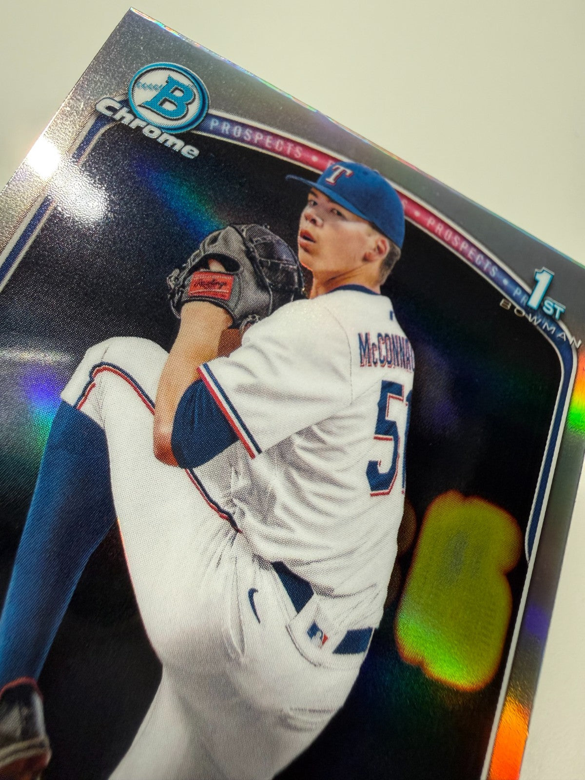 Mason McConnaughey 2025 Bowman Chrome 1st Refractor  #BDC-117 Rangers