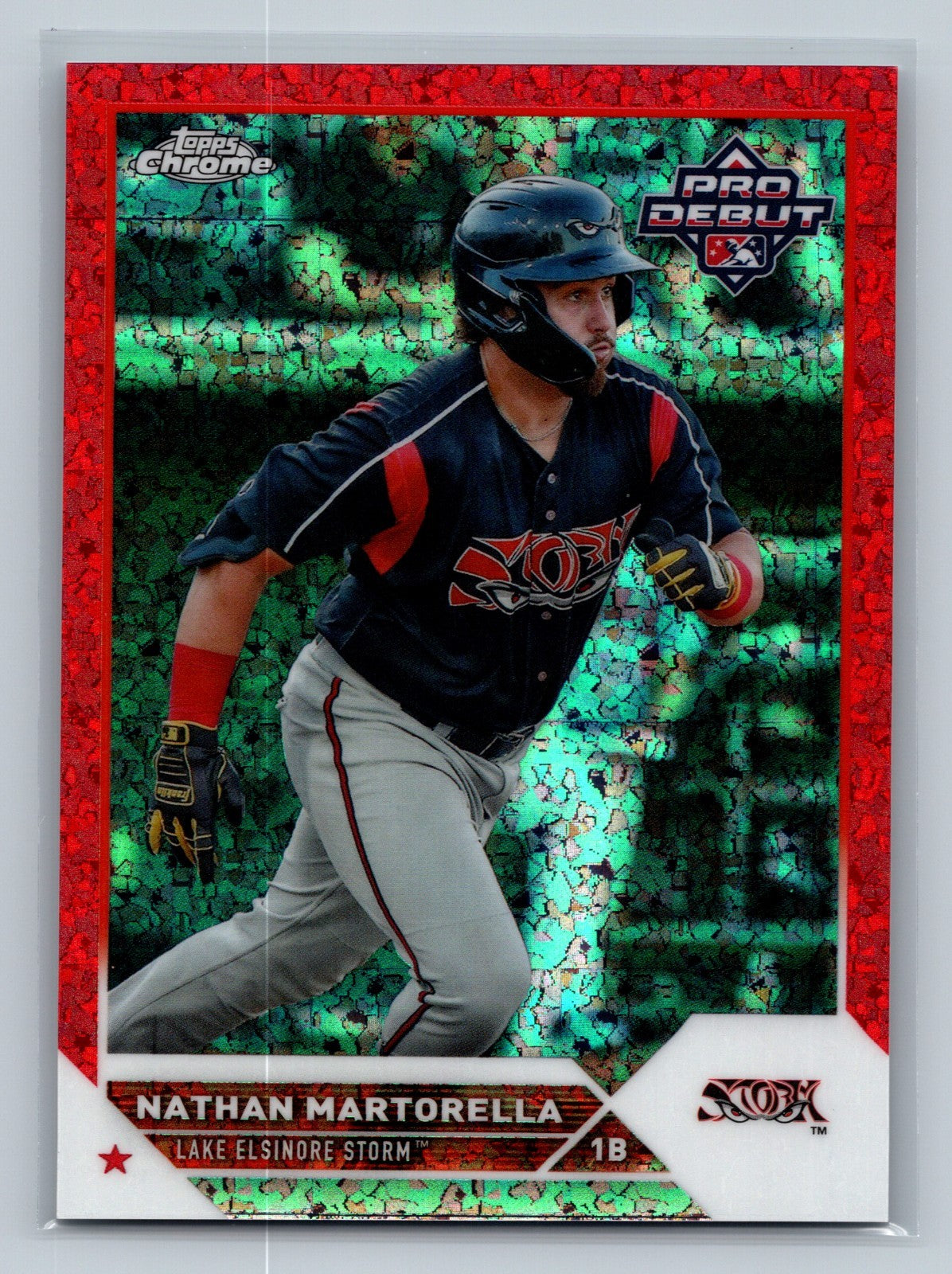 Nathan Martorella 2023 Topps Pro Debut Chrome Red Mini Diamond Refractor /5