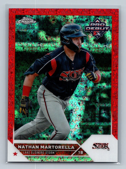 Nathan Martorella 2023 Topps Pro Debut Chrome Red Mini Diamond Refractor /5