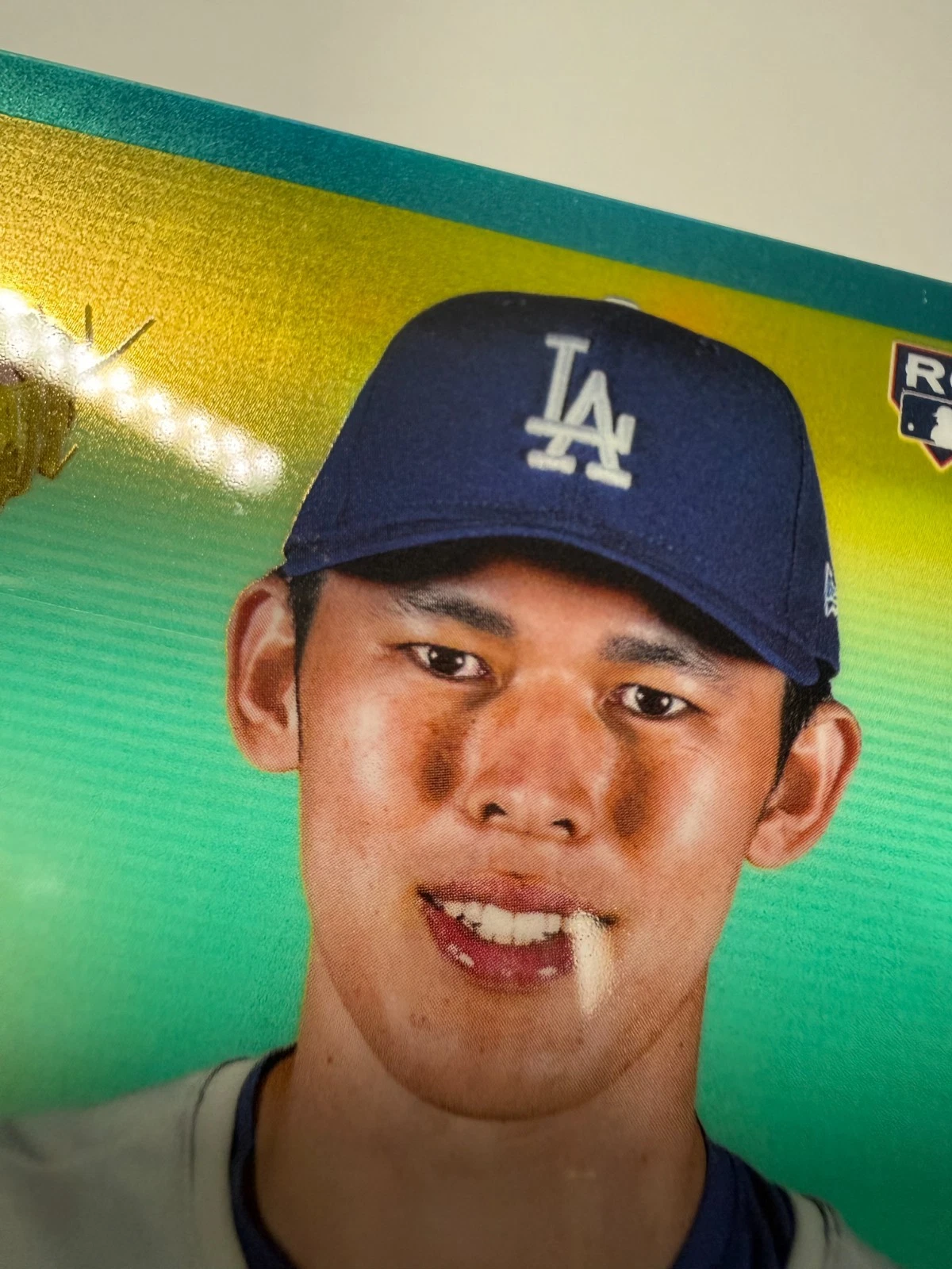 Roki Sasaki 2025 Topps Chrome Platinum Anniversary Aqua Refractor Auto RC /150