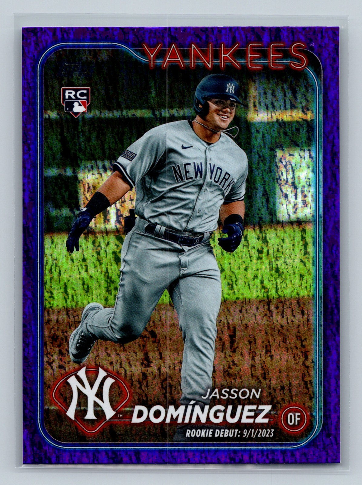 Jasson Dominguez 2024 Topps Update Series Purple Holofoil RC /799 #US175 Yankees