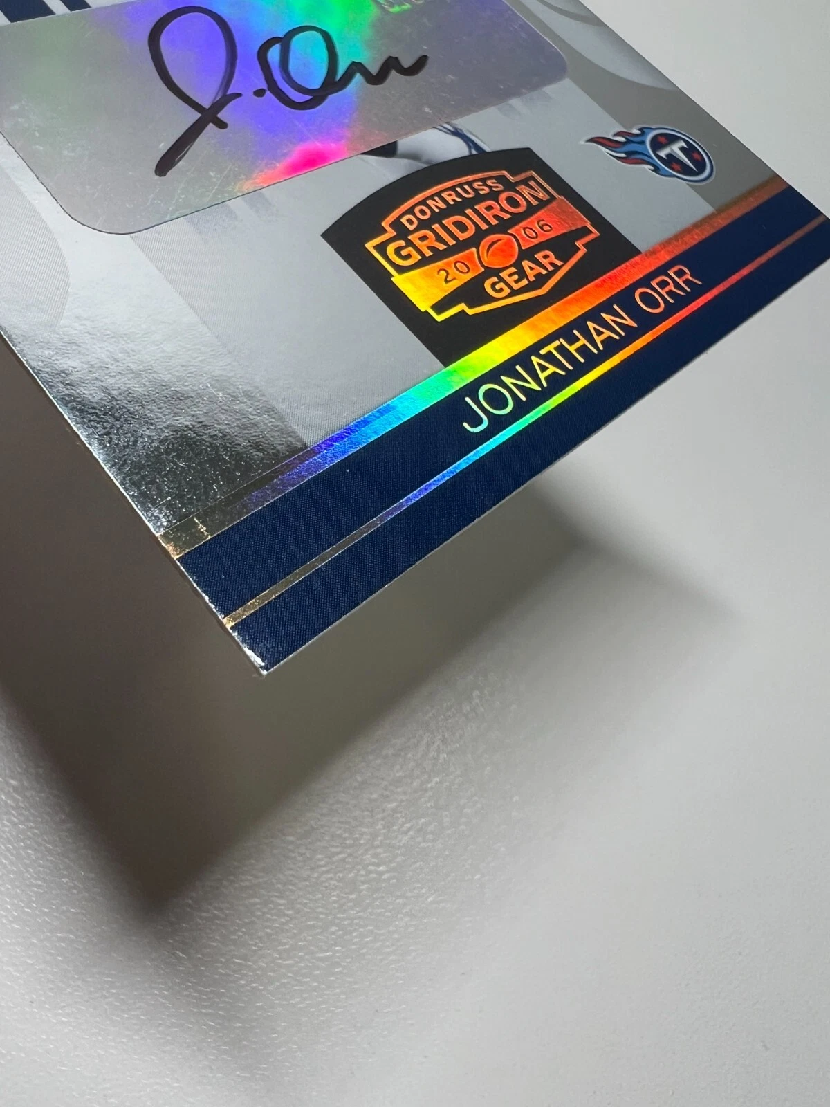 Jonathan Orr 2006 Donruss Gridiron Gear Gold Holofoil Auto /250 #166 Titans