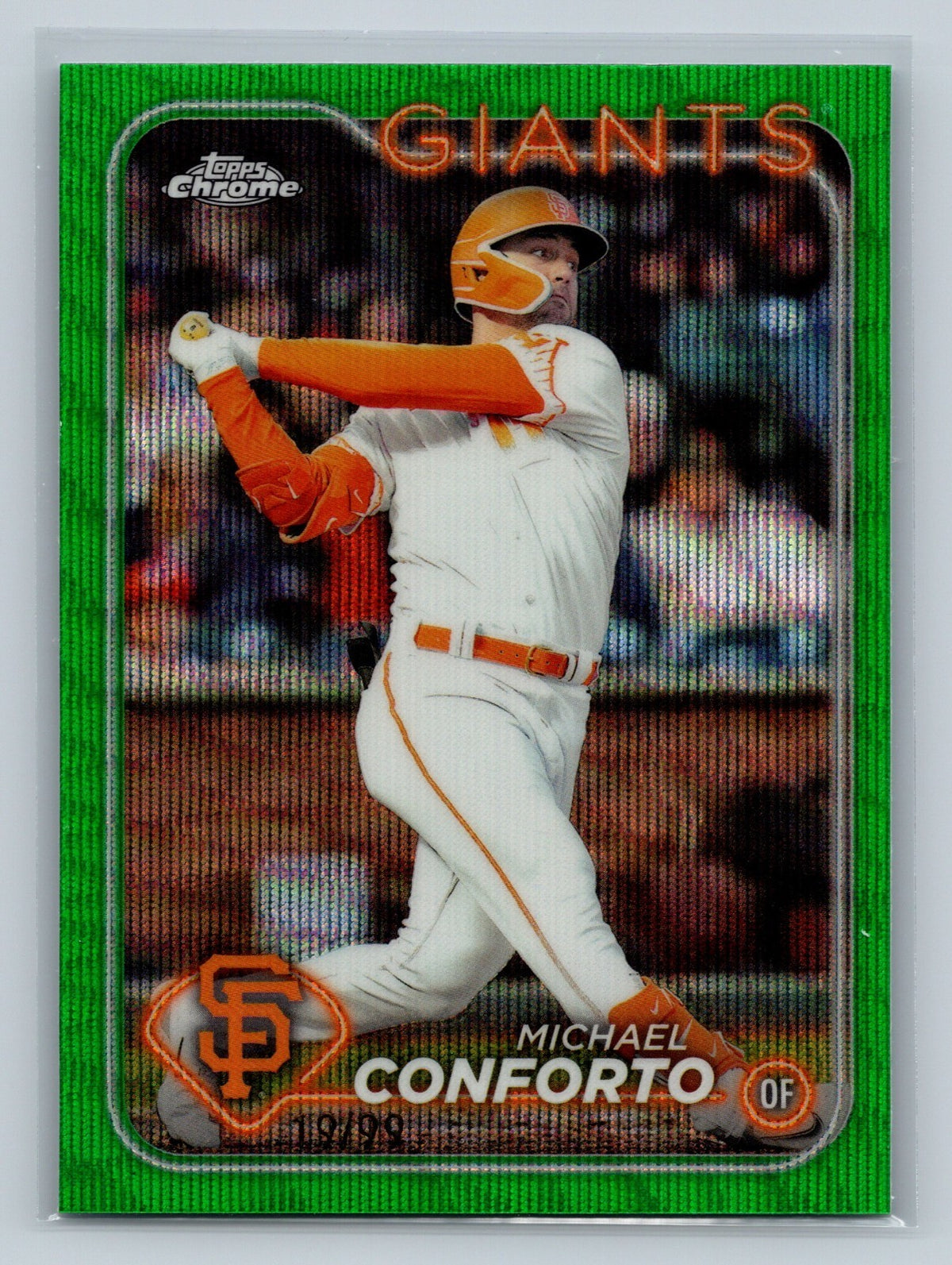 Michael Conforto 2024 Topps Green Wave Refractor /99 #256 Giants