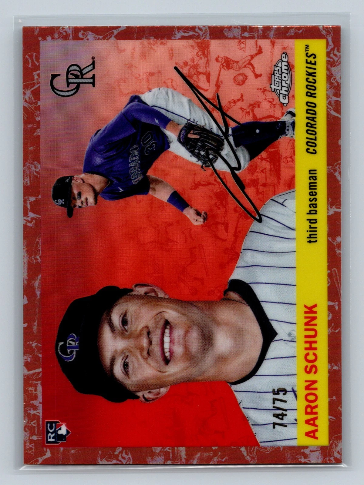Aaron Schunk 2025 Topps Chrome Platinum Toile Rose Gold Refractor RC /75 #386