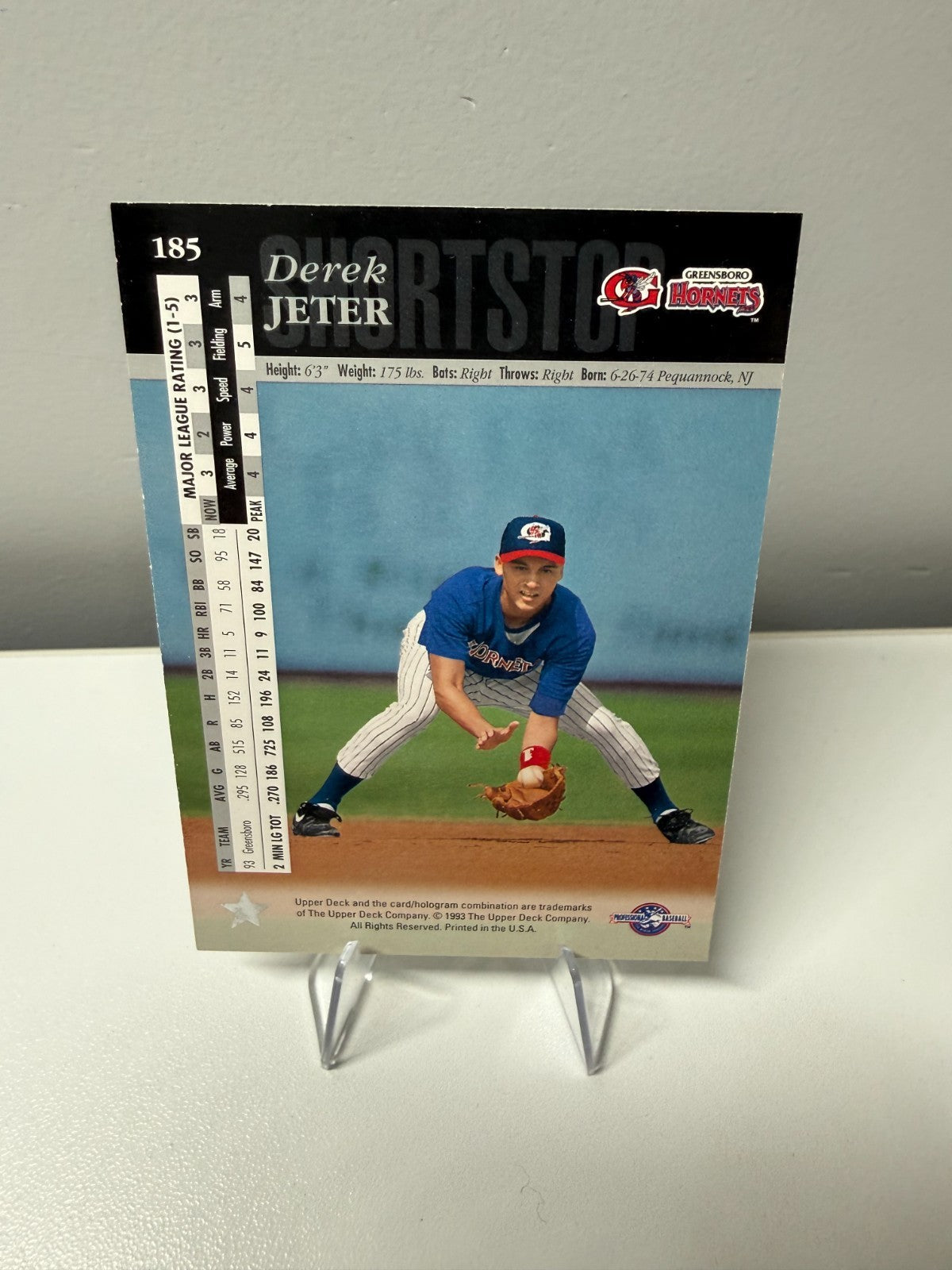 Derek Jeter 1994 Upper Deck Minor League RC #185 Hornets