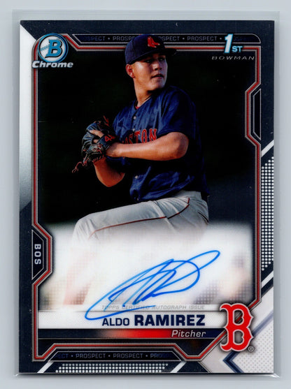 Aldo Ramirez 2021 Bowman Chrome 1st Auto #CPA-ARA Red Sox