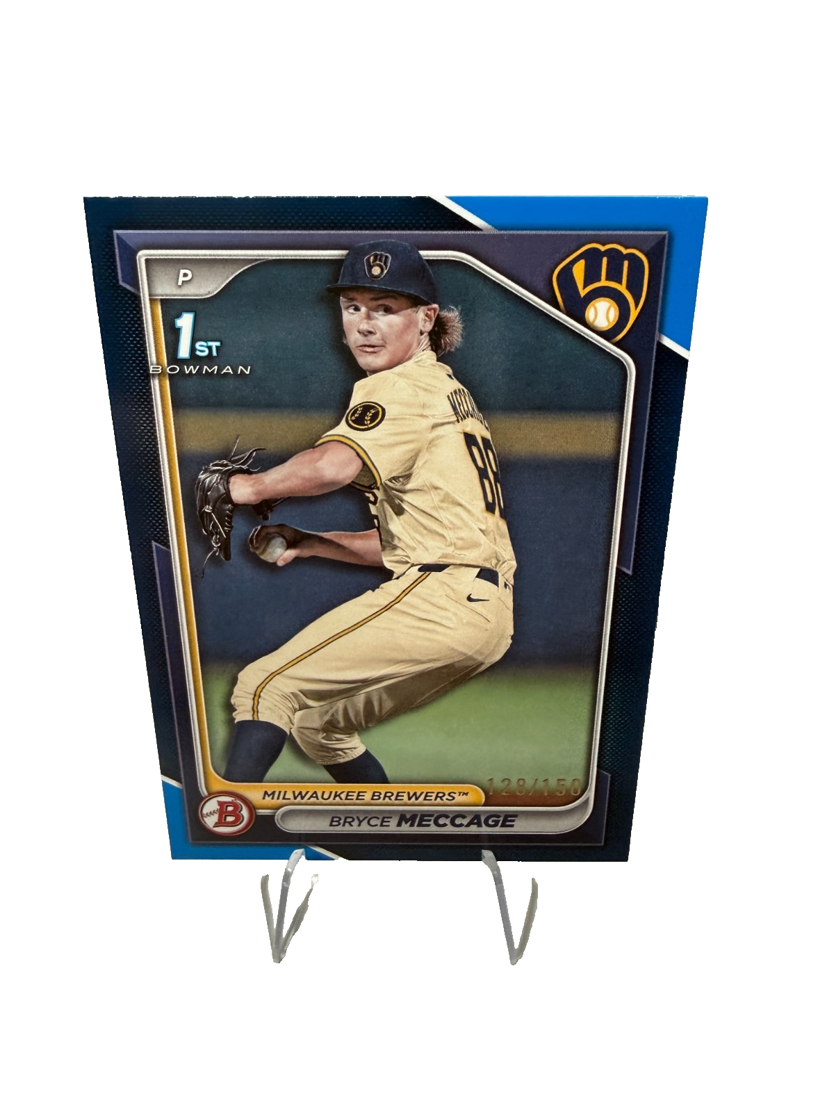 Bryce Meccage 2024 Bowman Draft 1st Paper Blue 150 #BD-94 Brewers