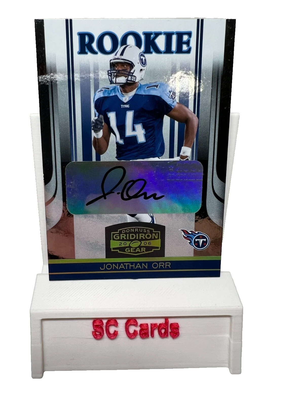 Jonathan Orr 2006 Donruss Gridiron Gear Gold Holofoil Auto /250 #166 Titans