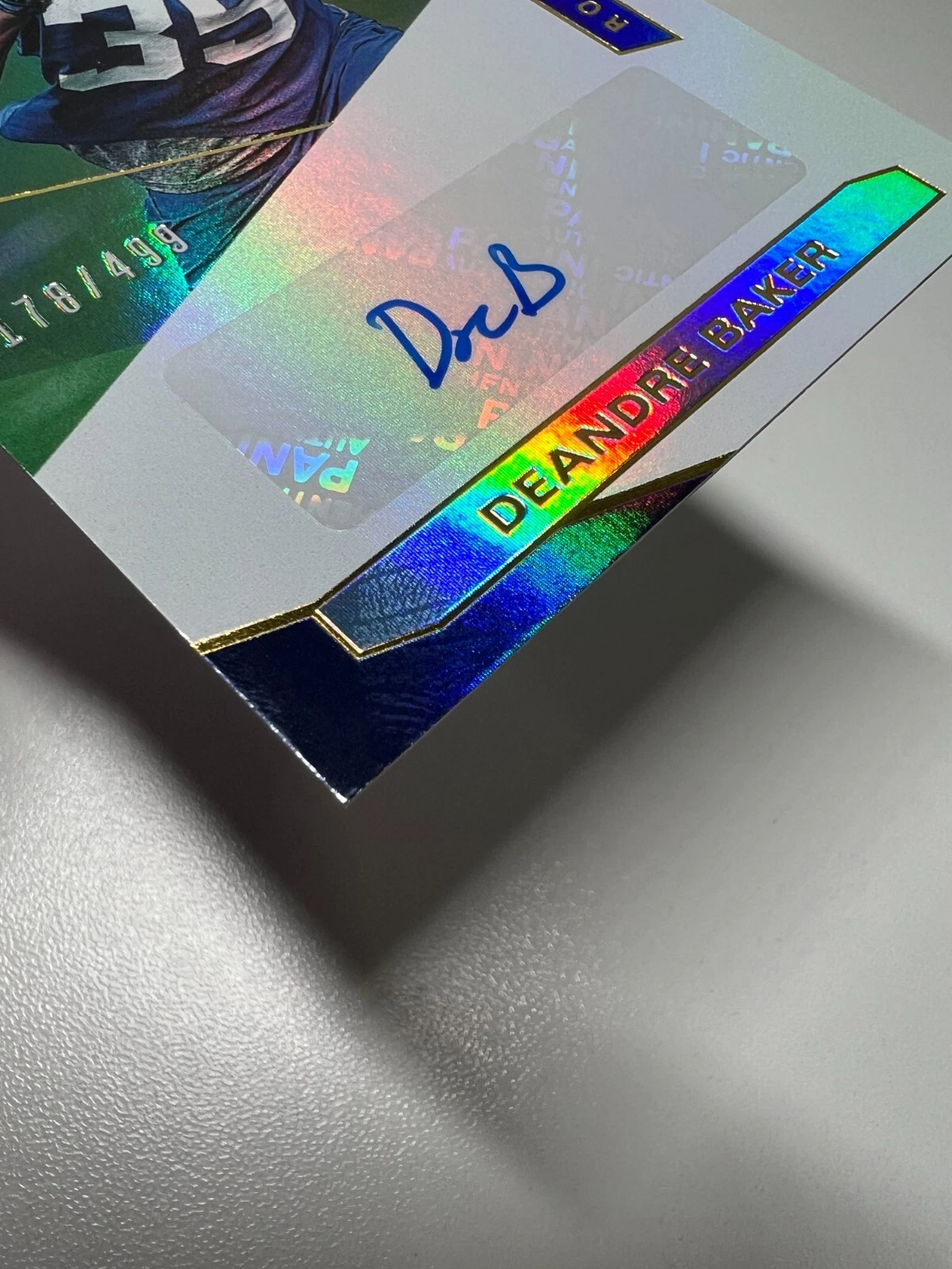 Deandre Baker 2019 Donruss Elite Rookie Auto /499 #RA-DB Giants
