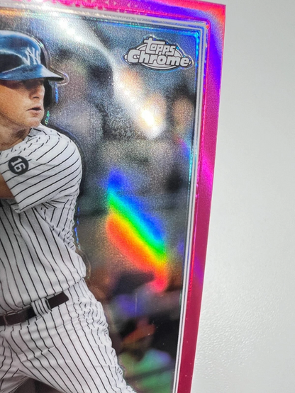 DJ LeMahieu 2022 Topps Chrome Pink Refractor /399 #20 Yankees